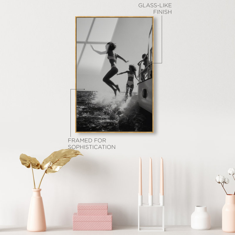 Liquid Gravity Print by Oliver Gal, 25"H x 17"W, Gold Floater Frame