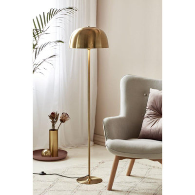 140cm Brass Traditional Floor Lamp