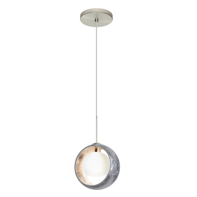 Speidel 1 - Light Single Geometric Pendant, Satin Nickel, Silver Foil, Halogen