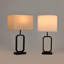 Ensemble de 2 lampes de table noires 21 po, 2 pièces