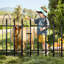 24" W Metal Decorative Garden Fence, 5 Panels, No Digging Patio Border-940263398
