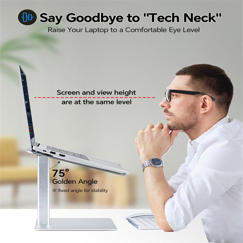 Metal Stackable Monitor Stand, Silver