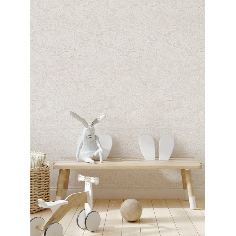 Panneau de papier peint auto-adhésif, Beige, L 2 pi x H 18 pi