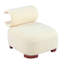 Chaise d'appoint moderne en polyester beige pour le salon - Convient aux animaux de compagnie, capacité de poids de 330 lb, conception élégante et durable