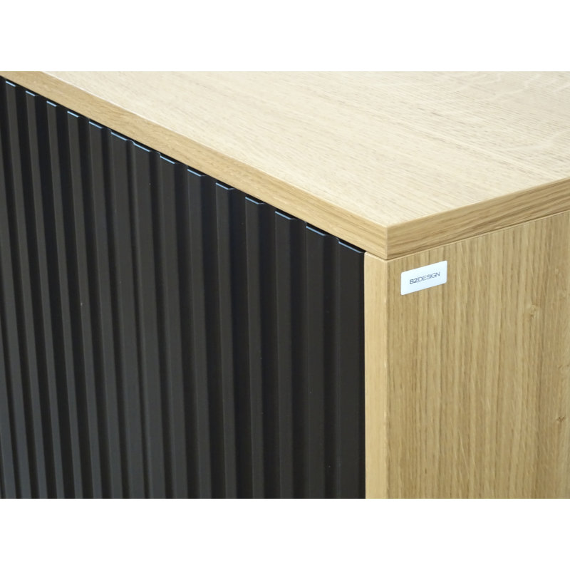 Largo 204cm Sideboard, Black/Natural