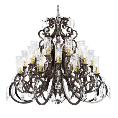 Lustre empire unique / remarquable à 24 lumières Serratina