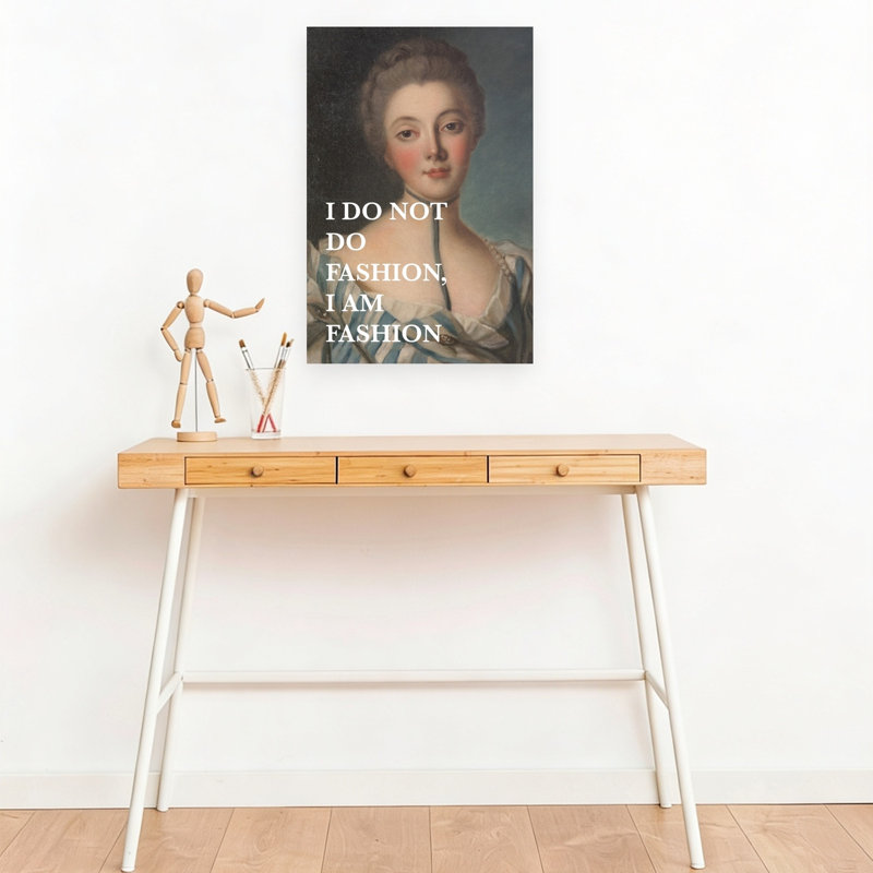 Elegant Fashion Statement Classic Elegant Vintage Portrait Wall Art Print, 45.72cm H x 30.48cm W