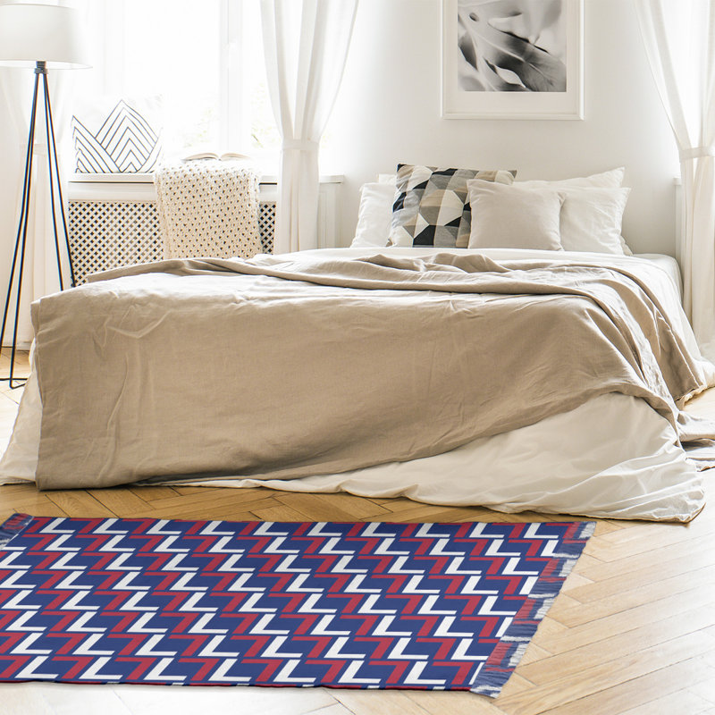 Chenille Geometric Indoor Rug, Rectangle 4'6" x 5'5"