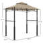 Gazebo de terrasse avec barbecue, cabanon avec crochets, 2,4 m x 1,5 m-134796005