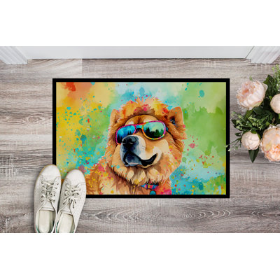 Chow Chow Hippie Dawg Indoor or Outdoor Mat 24x36