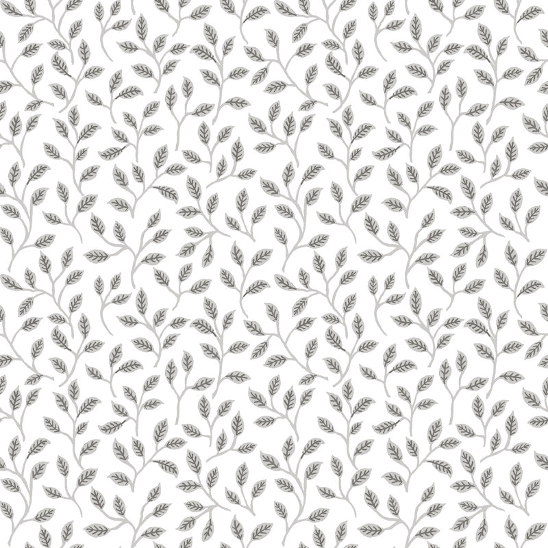 Into The Wild Collection Metallic Trailing Leaf 33' L x 21" W Wallpaper Roll, Silver