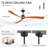 72"3-Blades Farmhouse Ceiling Fan With Remote,Reversible Dc Motor