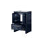 24 po L 20 po x P 2 po Meuble-lavabo bleu marine - comptoir en quartz blanc