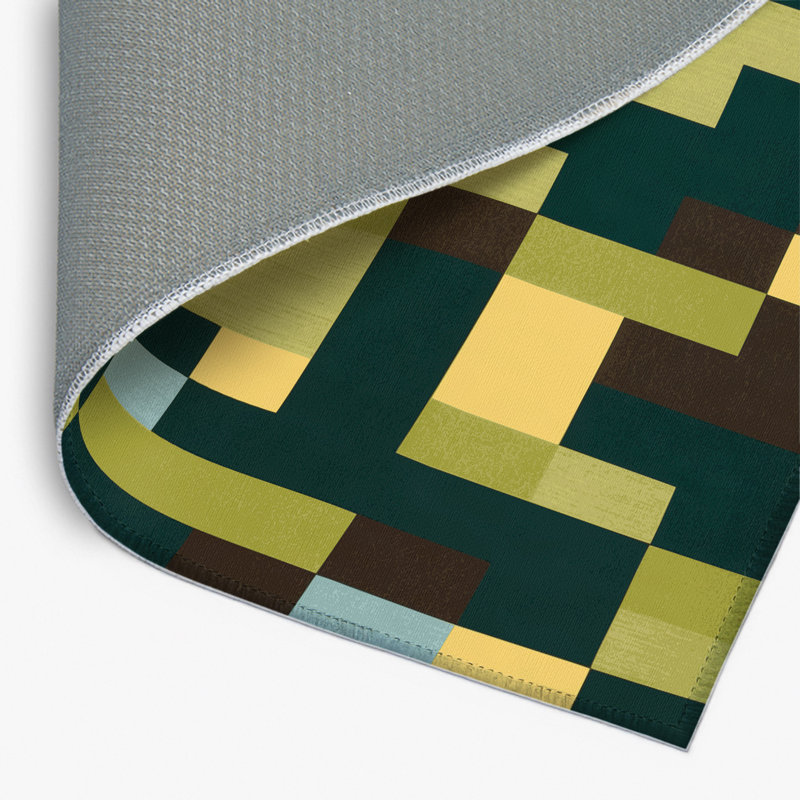 Square Sediments Indoor And Outdoor Area Rug, Rectangle 1'6" x 2'6"