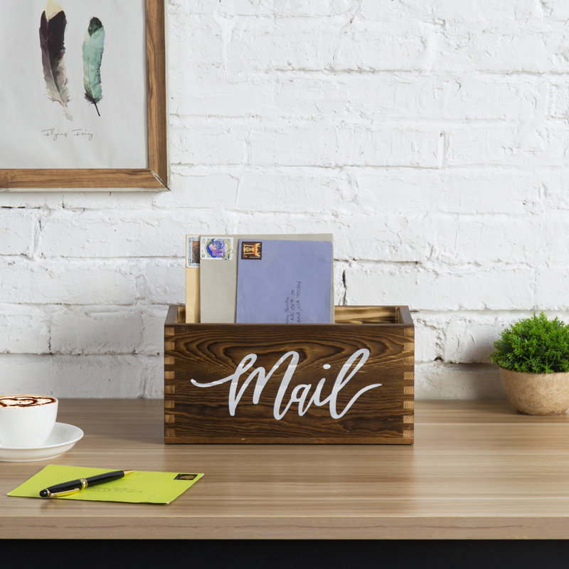 Spalding Solid Wood Office Mail Desk Organiser