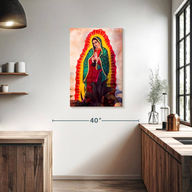 Adella, vierge de Guadalupe, Mexique, H 36 po x l 24 po