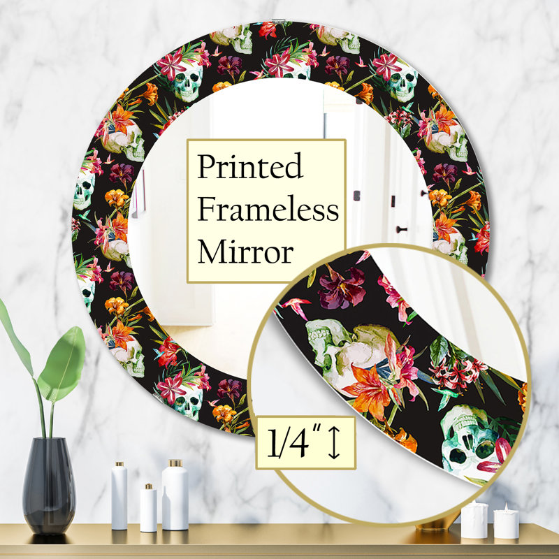 Miroir mural Obsidian Bloom 15, H 31,5 po x l po