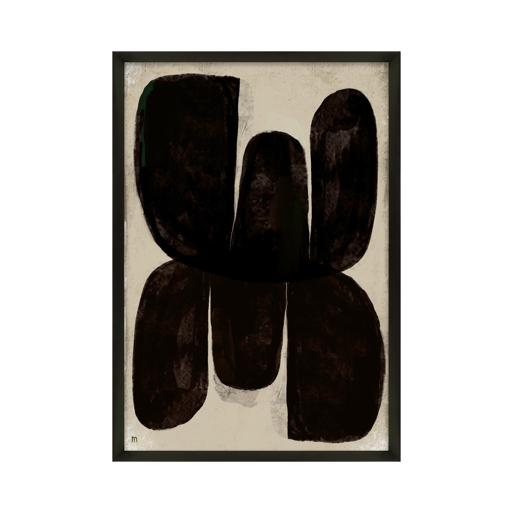 Night Butterfly by StudioM, 50" H x 35" W x 1.25" D, Black