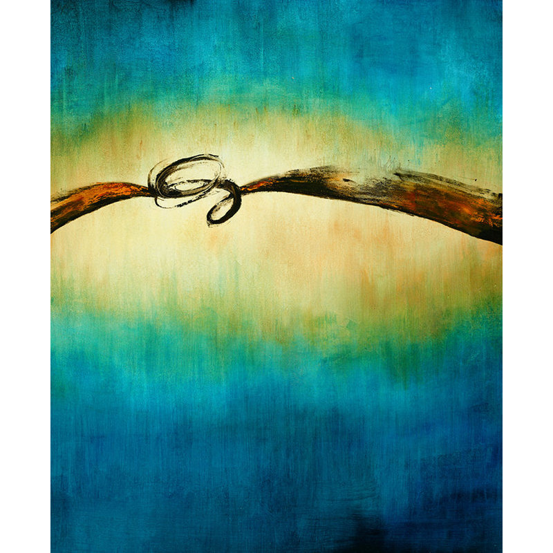Courant II par Chelsea Art Studio - impression, Glacis marbré, H 66 po x l 54 po x P 1,5 po