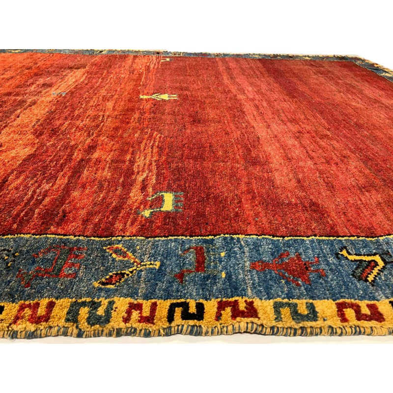 Geometric Area Rug in Red
