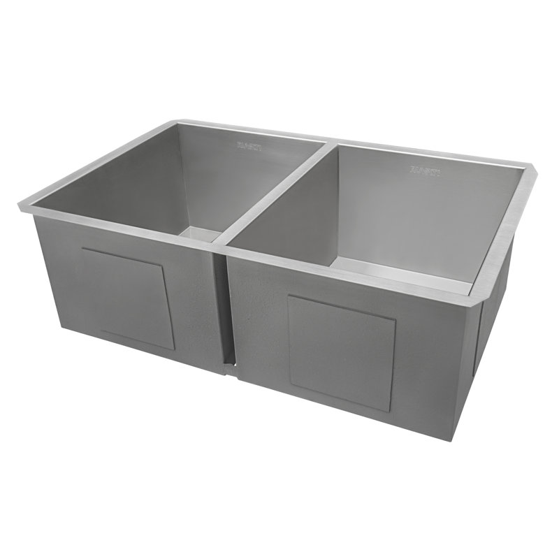 Ruvati 30-Inch Stainless Steel Double Bowl Undermount Kitchen Sink