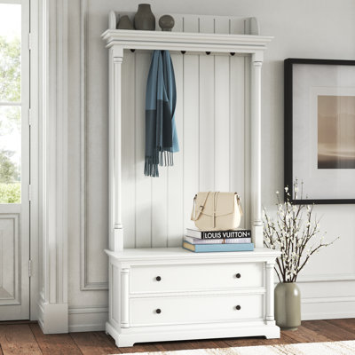 Vivien Hall Tree 39.37'' Wide with Bench