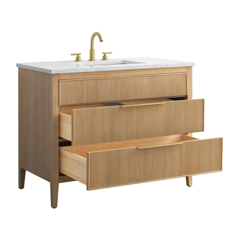 Emma 42" W Single Vanity, Classic Oak