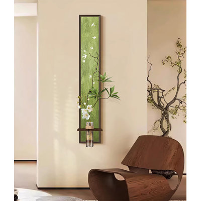 Spring Bird Floral Wall Art Multi Layer Panel for Narrow Wall Spaces