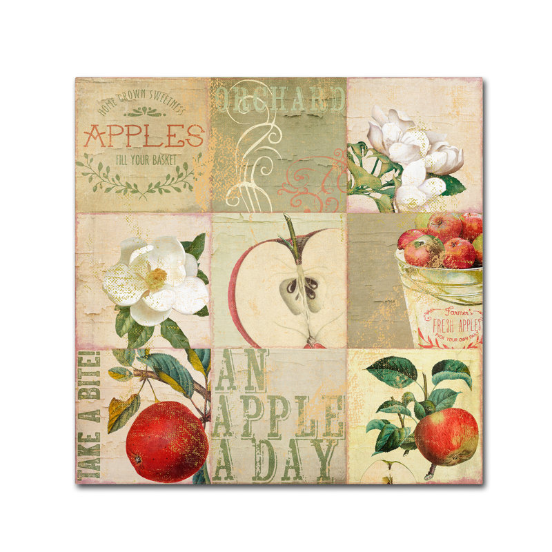 Jadaya «Apple Blossoms III» par Color Bakery, impression sur toile tendue, H 14 po x l 14 po x P 2 po