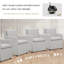 19" Wide Modern Fabric Upholstered Removable Cushions Dining Armchair with Casters-1813589386