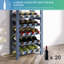 Antaja 20 Bottle Floor Wine Bottle & Glass Rack Grey