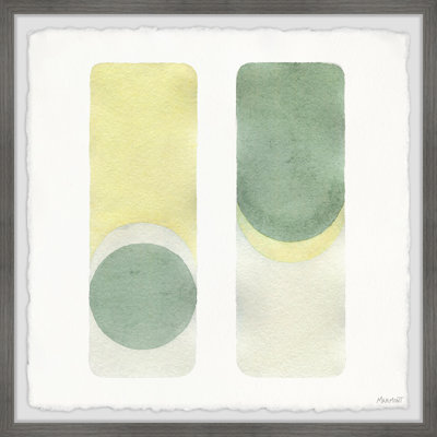 Dark Green and Yellow Controls 1 Piece Single Picture Frame Painting