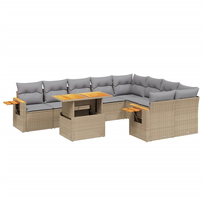Ensemble de canapé de jardin Vidaxl beige, Beige
