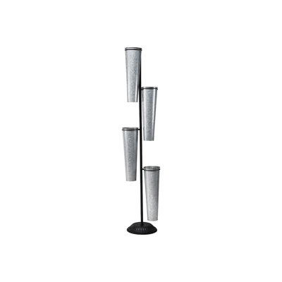 Metal Stand With 4 Removable Galvanized Buckets