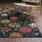 Sherley Bold Boho Floral Navy/ Multi Indoor-Outdoor Area Rug-627380301