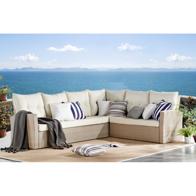 Pangkal Pinang 5 Seater Rattan Corner Sofa Set