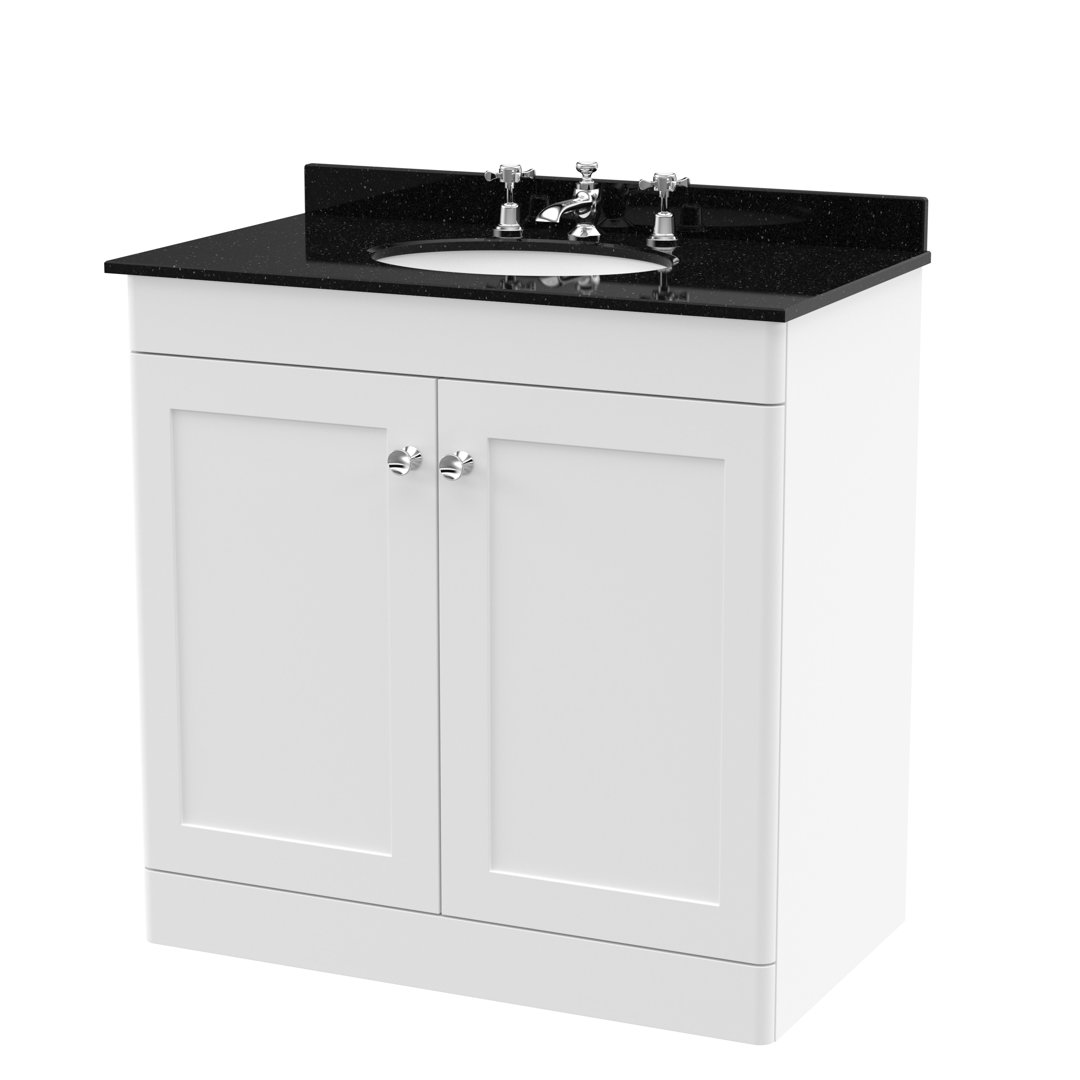 Classique 820mm Single Bathroom Vanity with Drop In Vitreous China Basin
