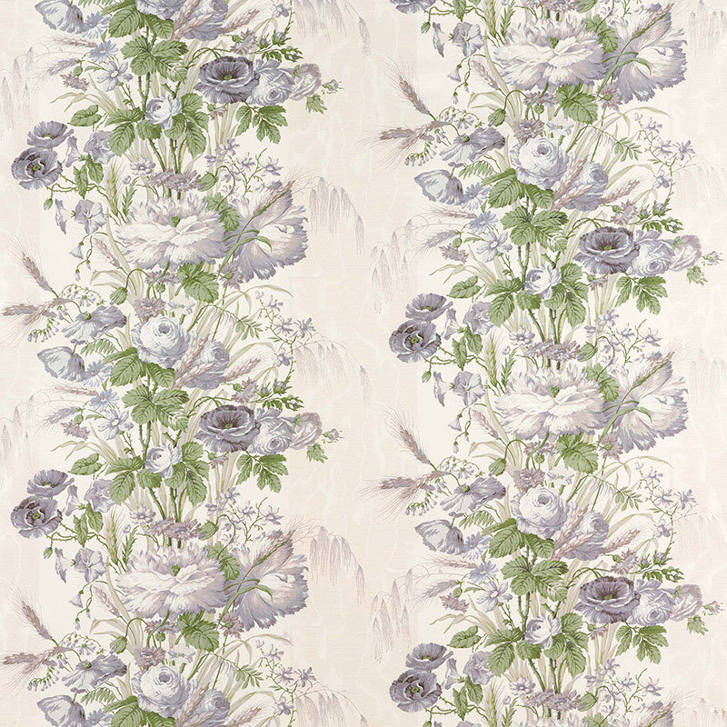Boughton House Fabric, Black/Gray