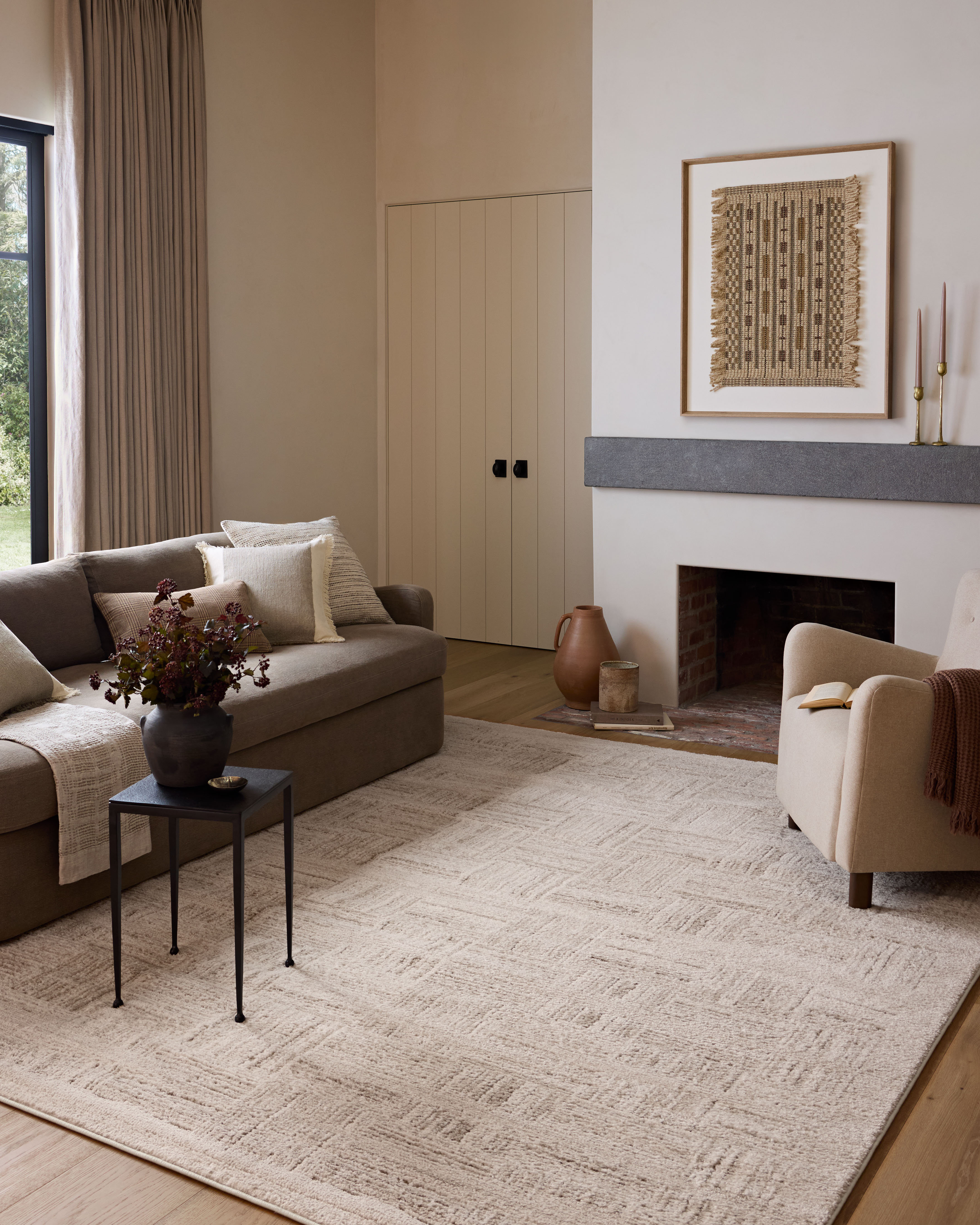 Amber Lewis x Loloi Monty Ivory / Taupe Area Rug & Reviews | Wayfair