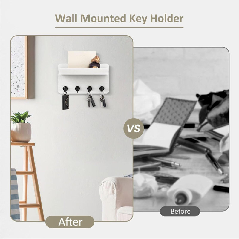 Manufactured Wood Wall Organizer