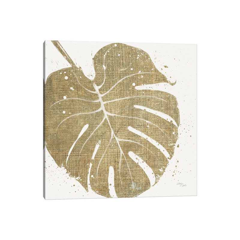 Gold Leaves III by Wellington Studio - Gallery-Wrapped Canvas Giclée on Canvas, Wrapped Canvas, 30.48 cm H x 30.48 cm W