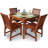 Evelynn 4 - Person Wood Patio Dining Set with Square Table