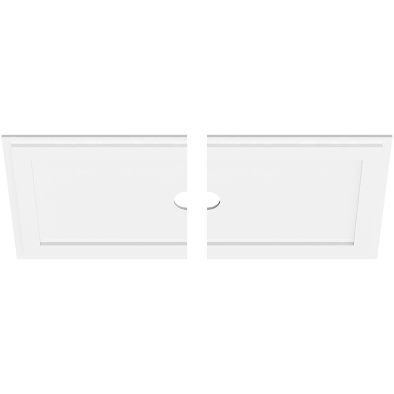 Médaillon de plafond rectangulaire rectangulaire en PVC de qualité architecturale, H 1 po x l 40 po x P 20 po