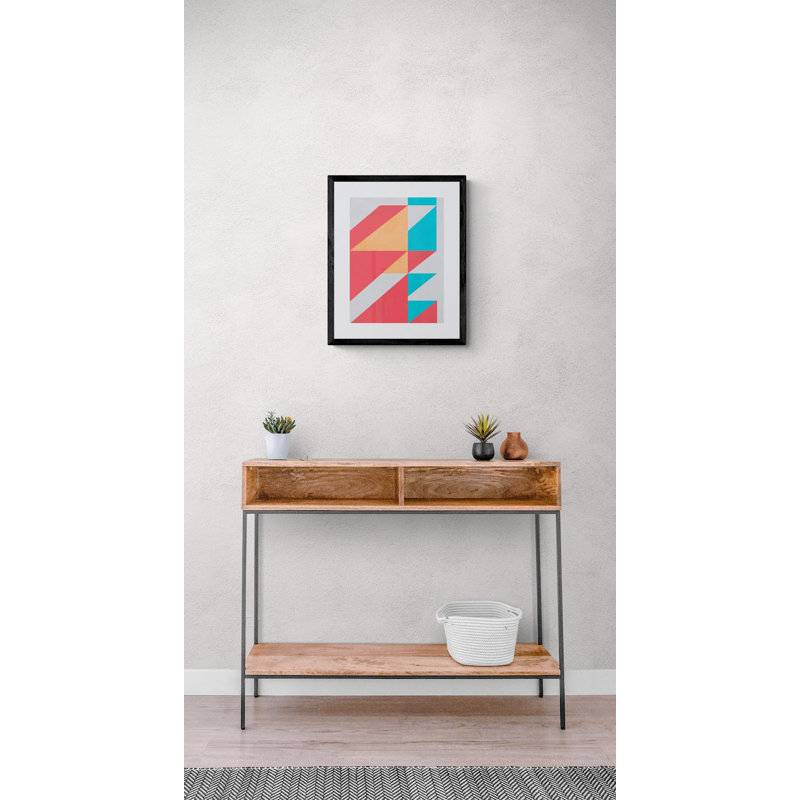 Geometric With Triangles Print by Angel Estevez, Black Framed Paper, 24" H x 30" W
