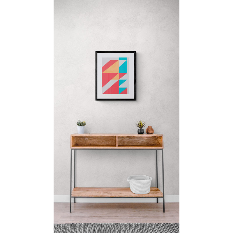 Geometric With Triangles Print by Angel Estevez, Black Framed Paper, 31.25" H x 25.25" W