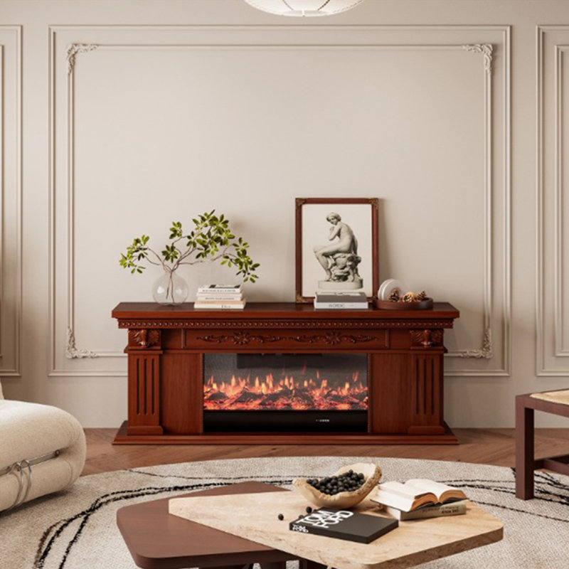 Foyer en bois massif noyer