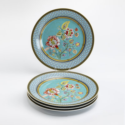 Assiette à salade en porcelaine Emperor Garden, ensemble de 4