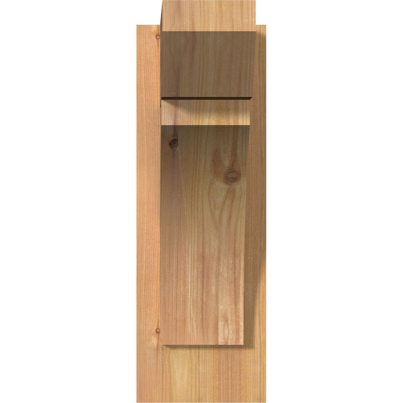 Persienne en bois Thatton, P 12 po x H 16 po, Cèdre rouge de l'Ouest l 5 1/2 po (lisse)