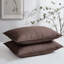 Ensemble de courtepointe en lin de couleur brun clair en microfibre brossée à double motif Southeast Fine Linens Brickyard avec 1 taie d'oreiller simple / simple TG-696799034-696799014