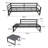 Anessah 5 Seater Garden Interchangeable Sofa Set with Grey Lean Over Parasol - Grey